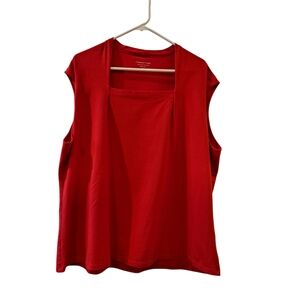 Coldwater Creek Vibrant orange  Sleeveless Top size 3X